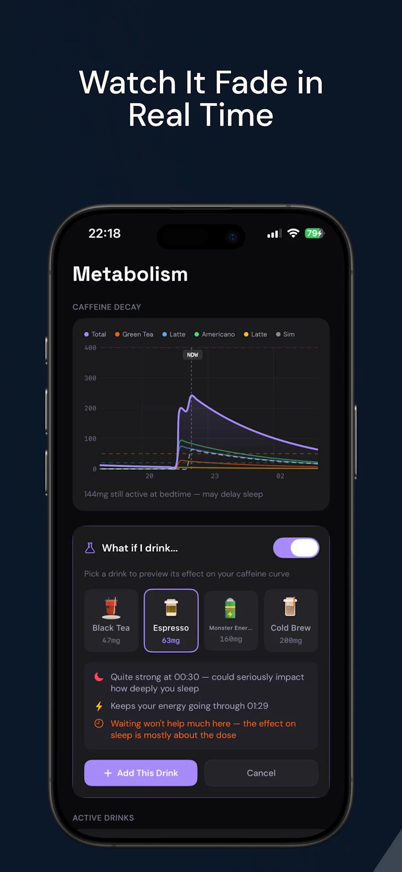 Caffy: Caffeine & Sleep screenshot 3