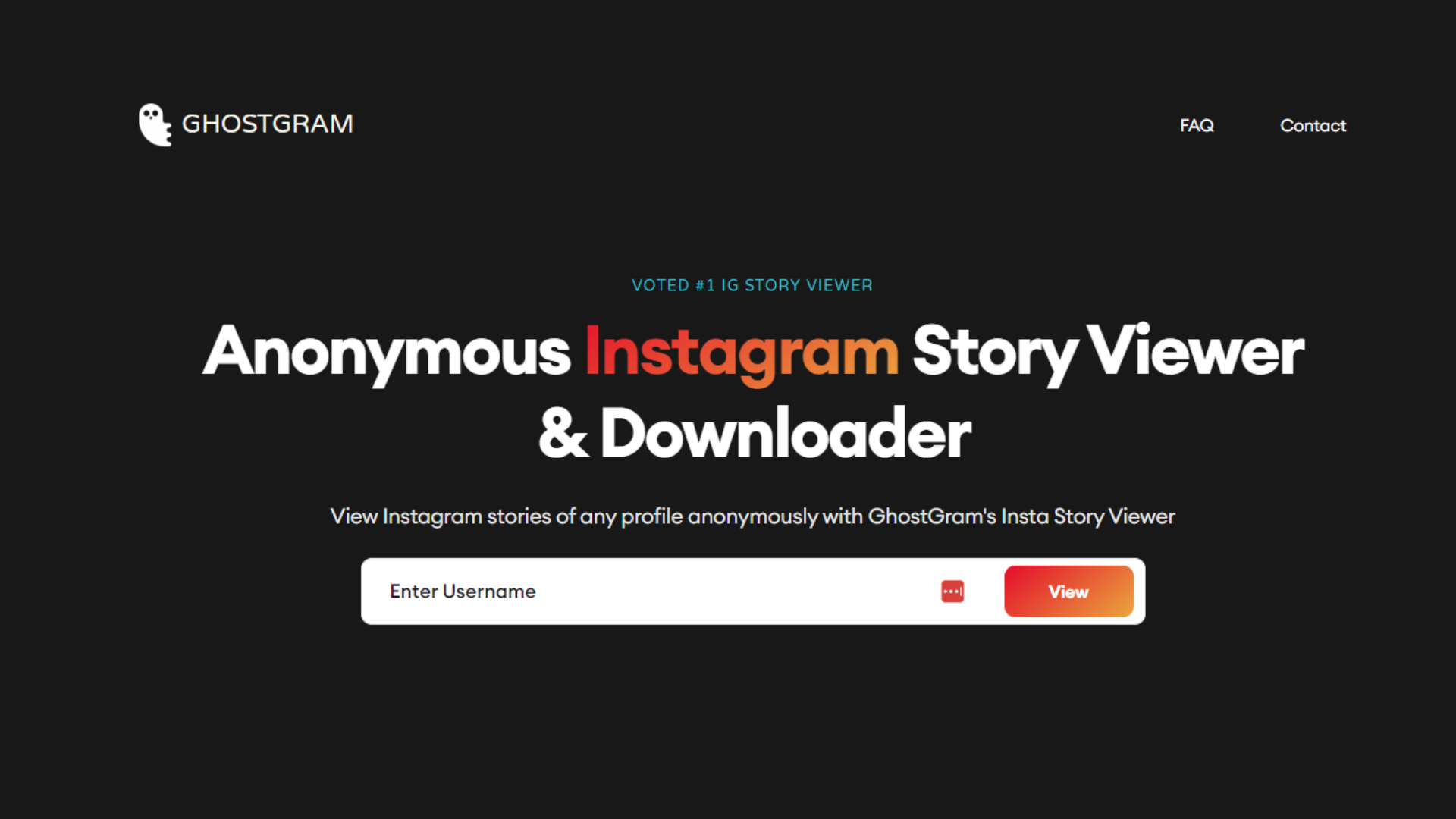 Ghost Gram - Anonymous Instagram story viewer and downloader media 1