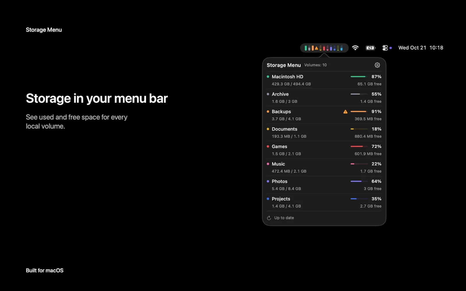 Storage Menu screenshot 2