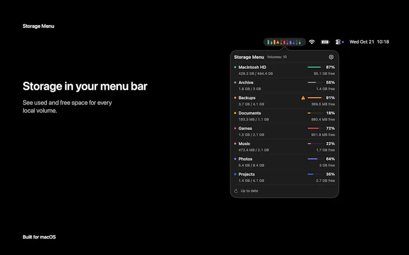 Storage Menu screenshot 2