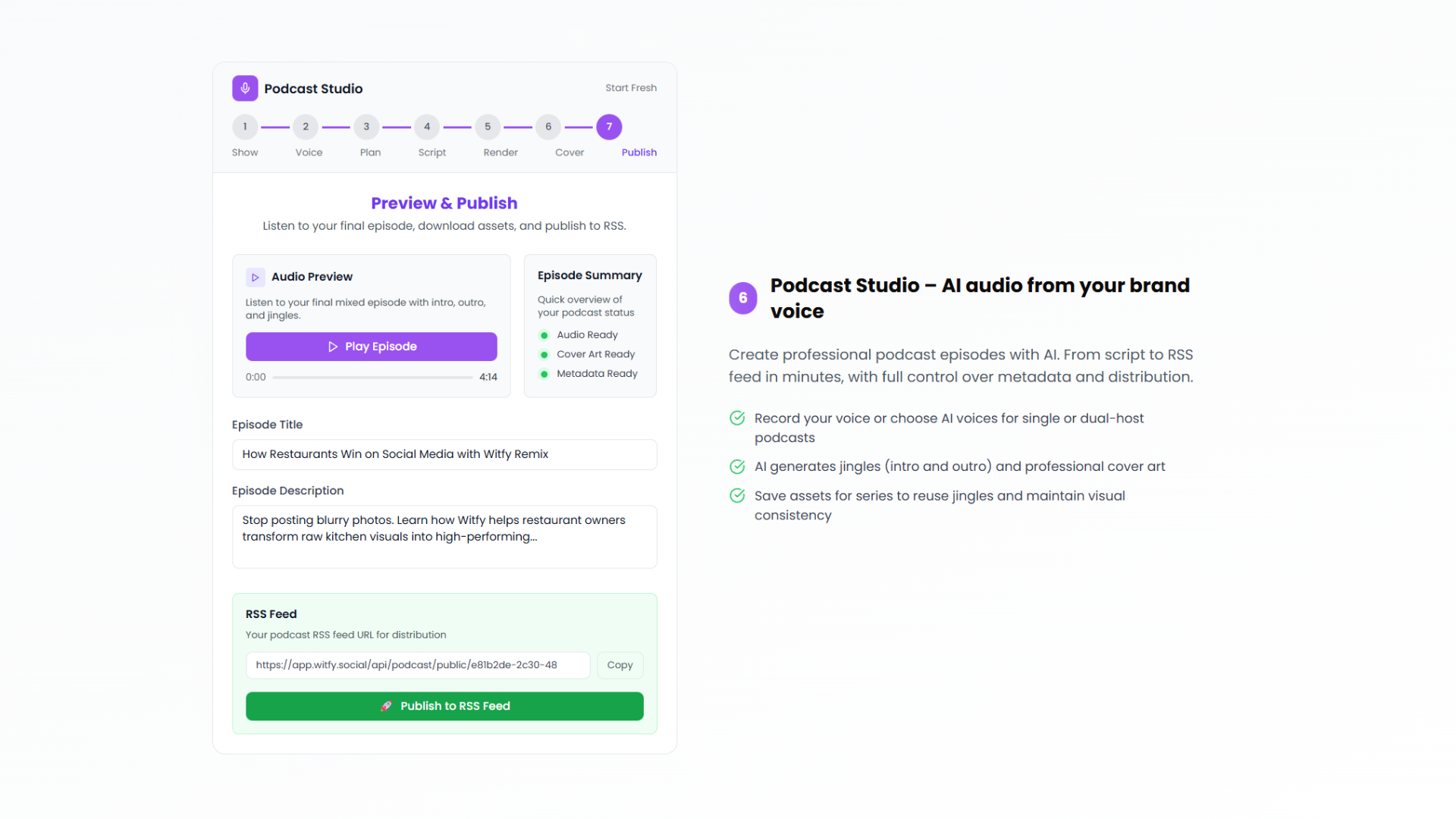 Witfy - Screenshot 4 showing product features and functionality