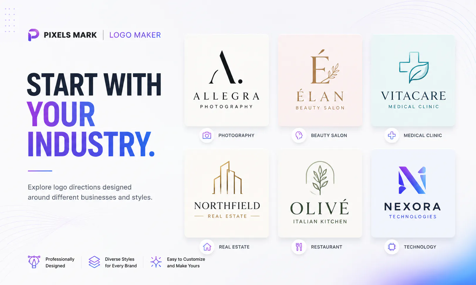 Pixels Mark Logo Maker gallery image