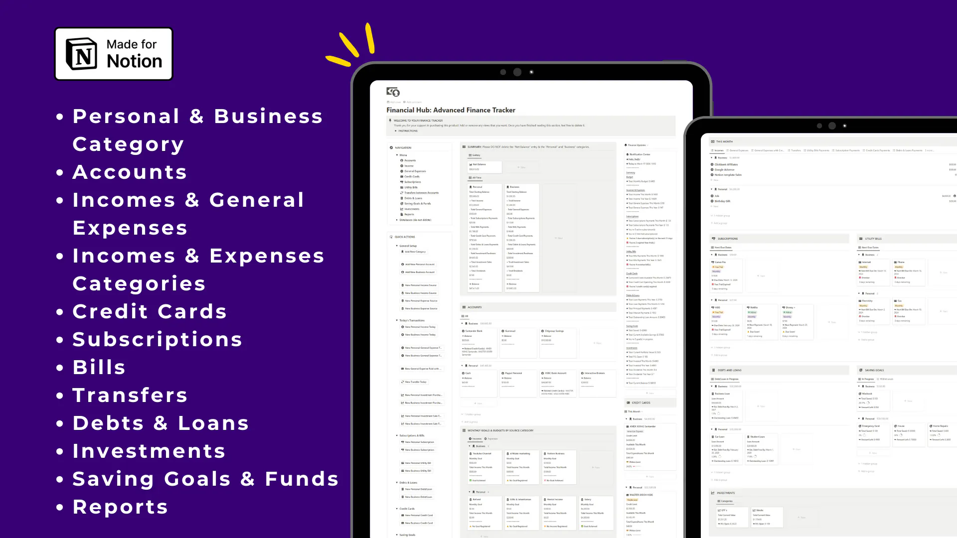 Financial Hub: Advanced Finance Tracker: Manage and track your Personal ...