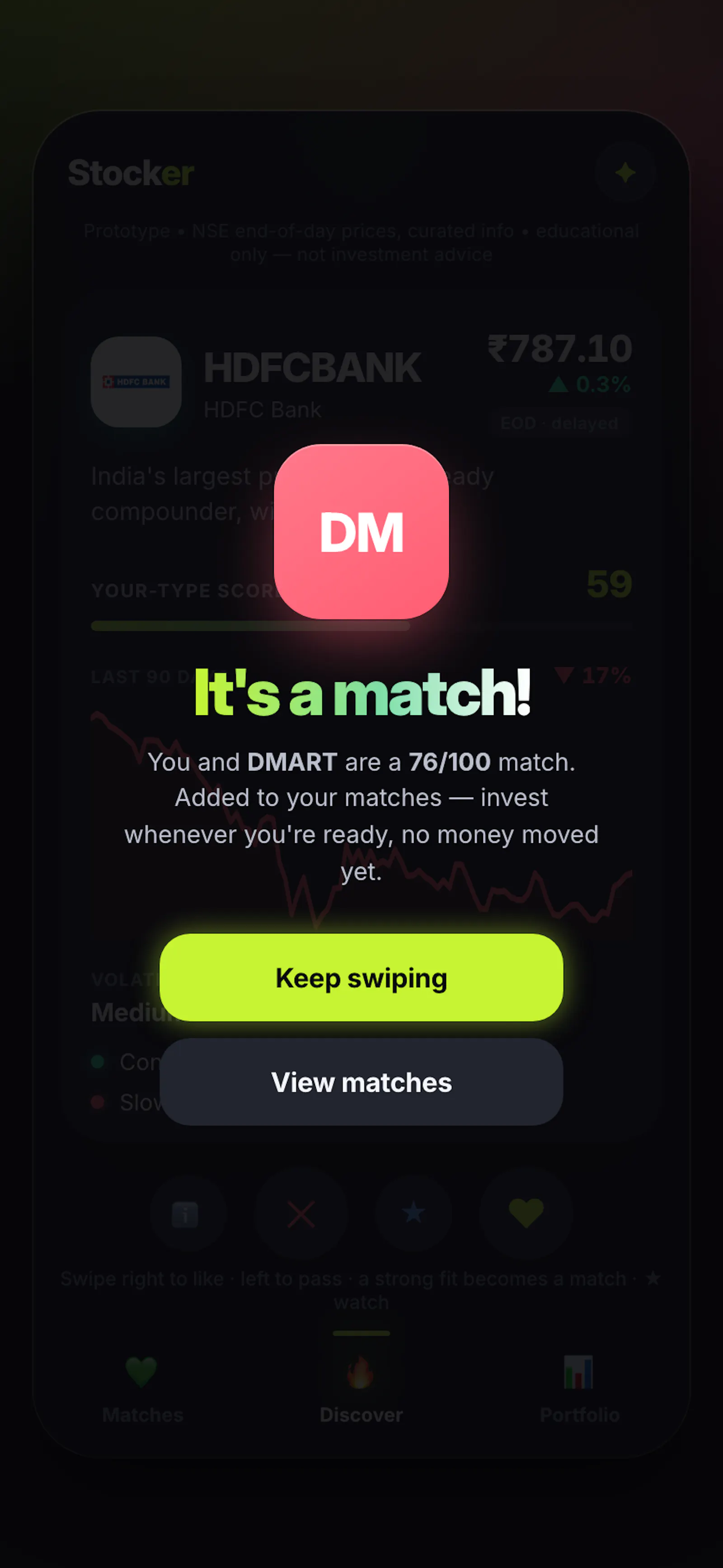 Stocker — Dating, but for stocks screenshot 3