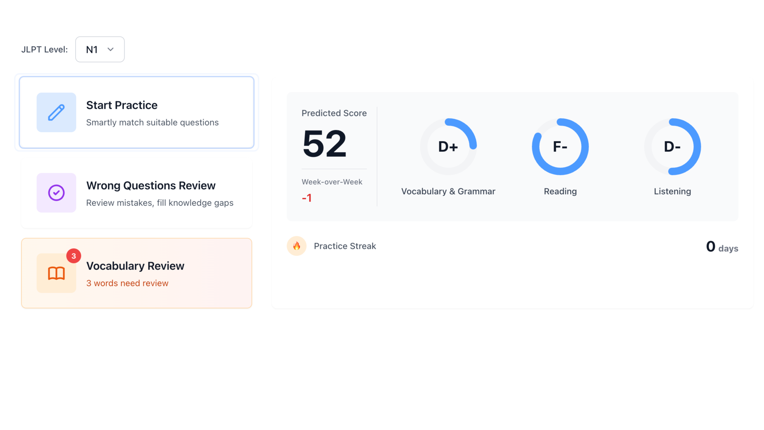 ChatJLPT - Screenshot 2 showing product features and functionality