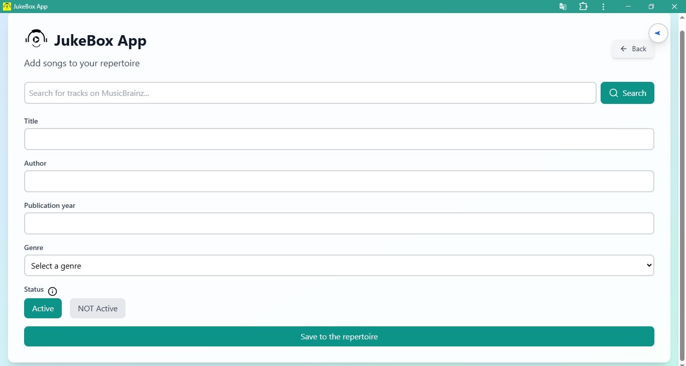 JukeBox App - Screenshot 3 showing product features and functionality