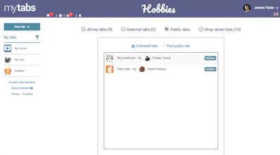 myTabs - database gallery image