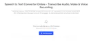 Speech to Text Converter Online