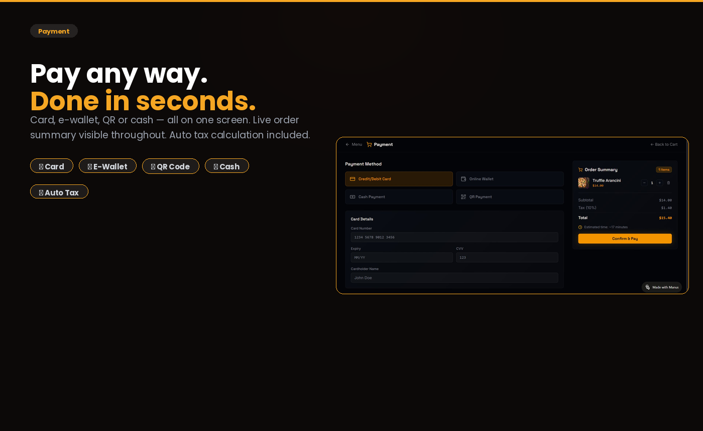 RestaurantOS,Management &Ordering System - Screenshot 5 showing product features and functionality