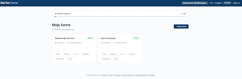 DevTet Forms — Srpski Form Builder screenshot 2