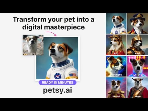 startuptile Petsy AI-Transform pet photos into stunning portrait masterpieces