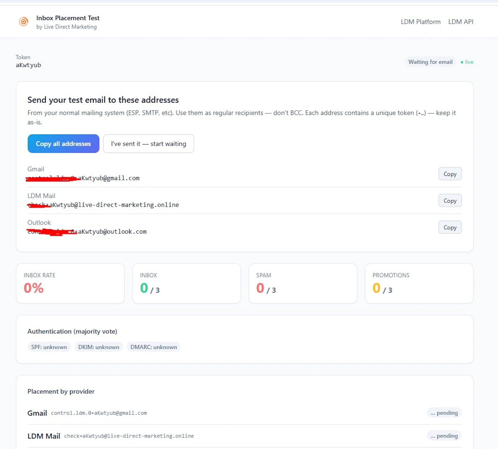 Inbox Placement Test screenshot 3