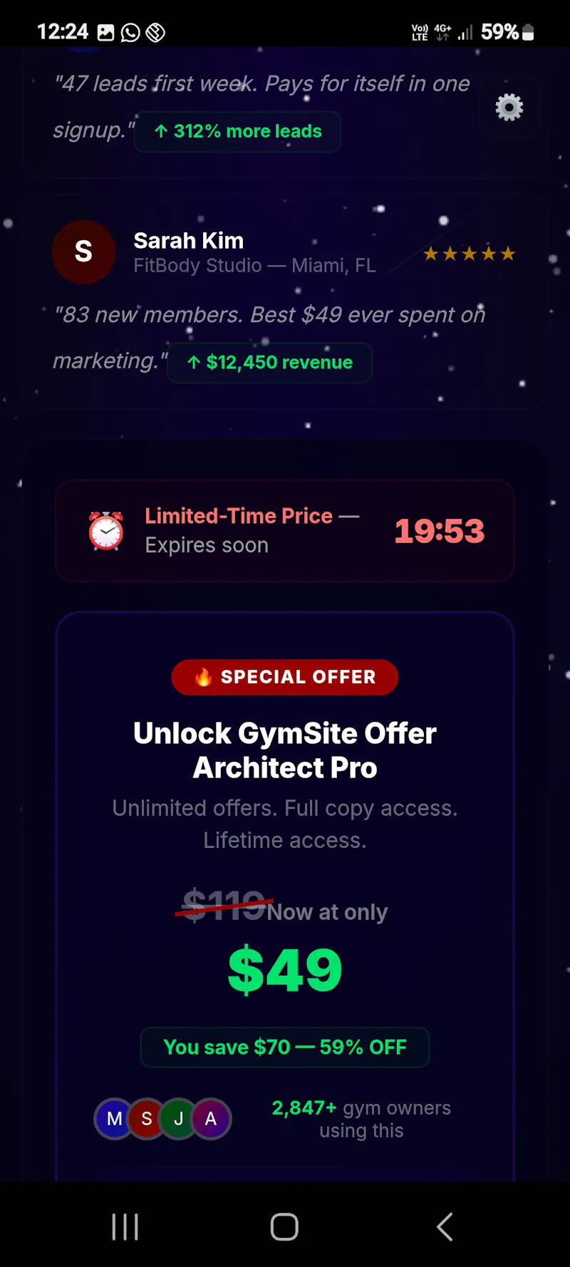 GymSite Offer Architect screenshot 8