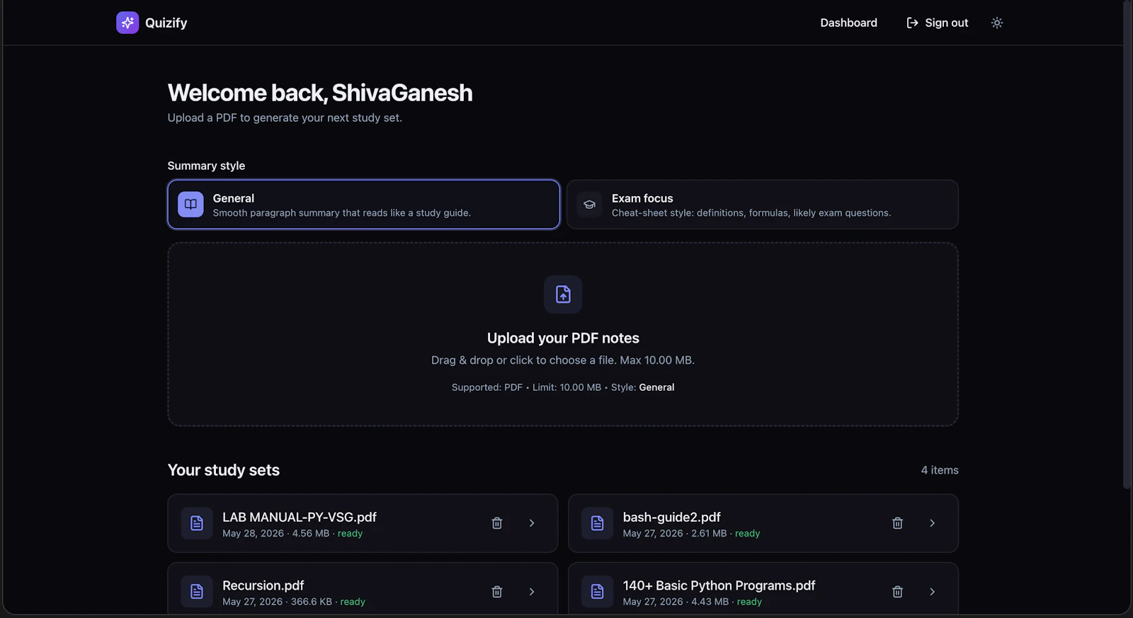 Sign up — Quizify screenshot 2