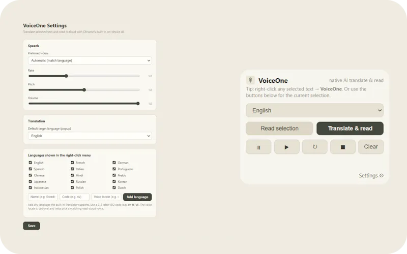 VoiceOne screenshot 1