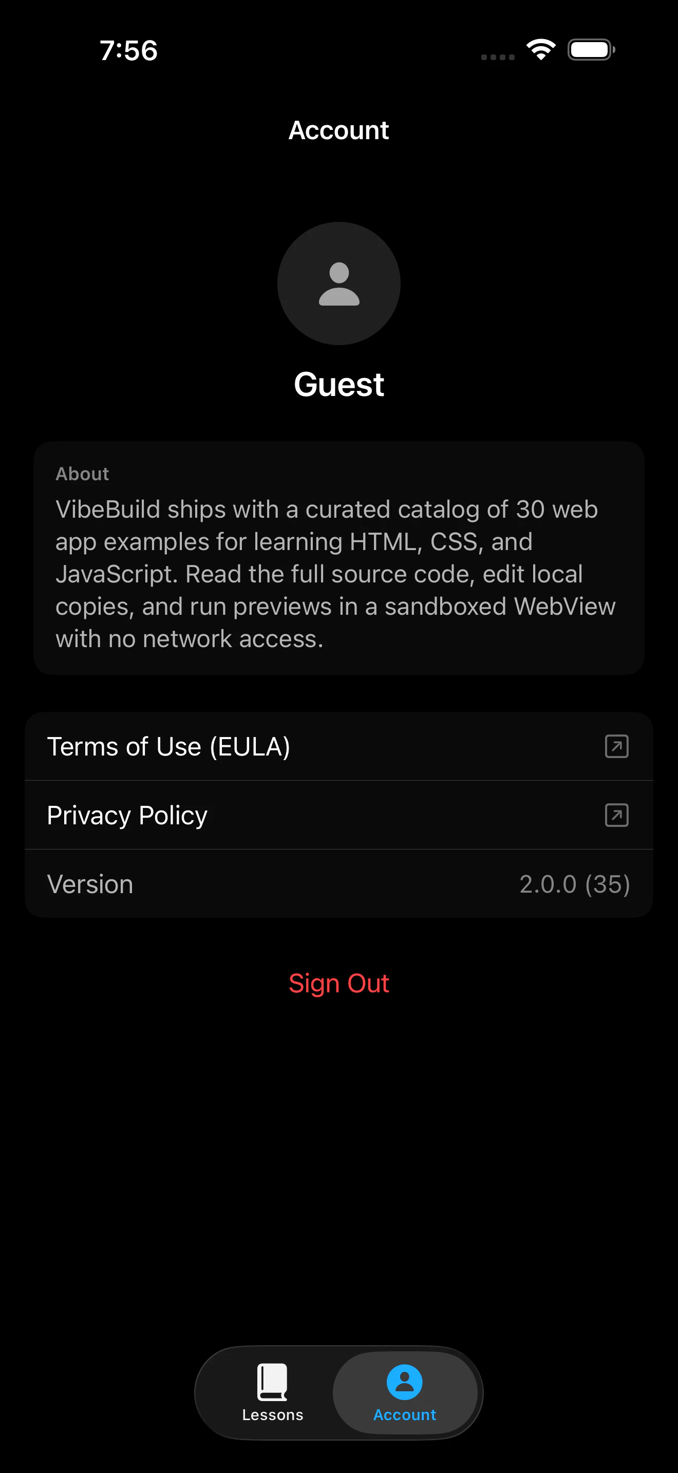 VibeBuild screenshot 1