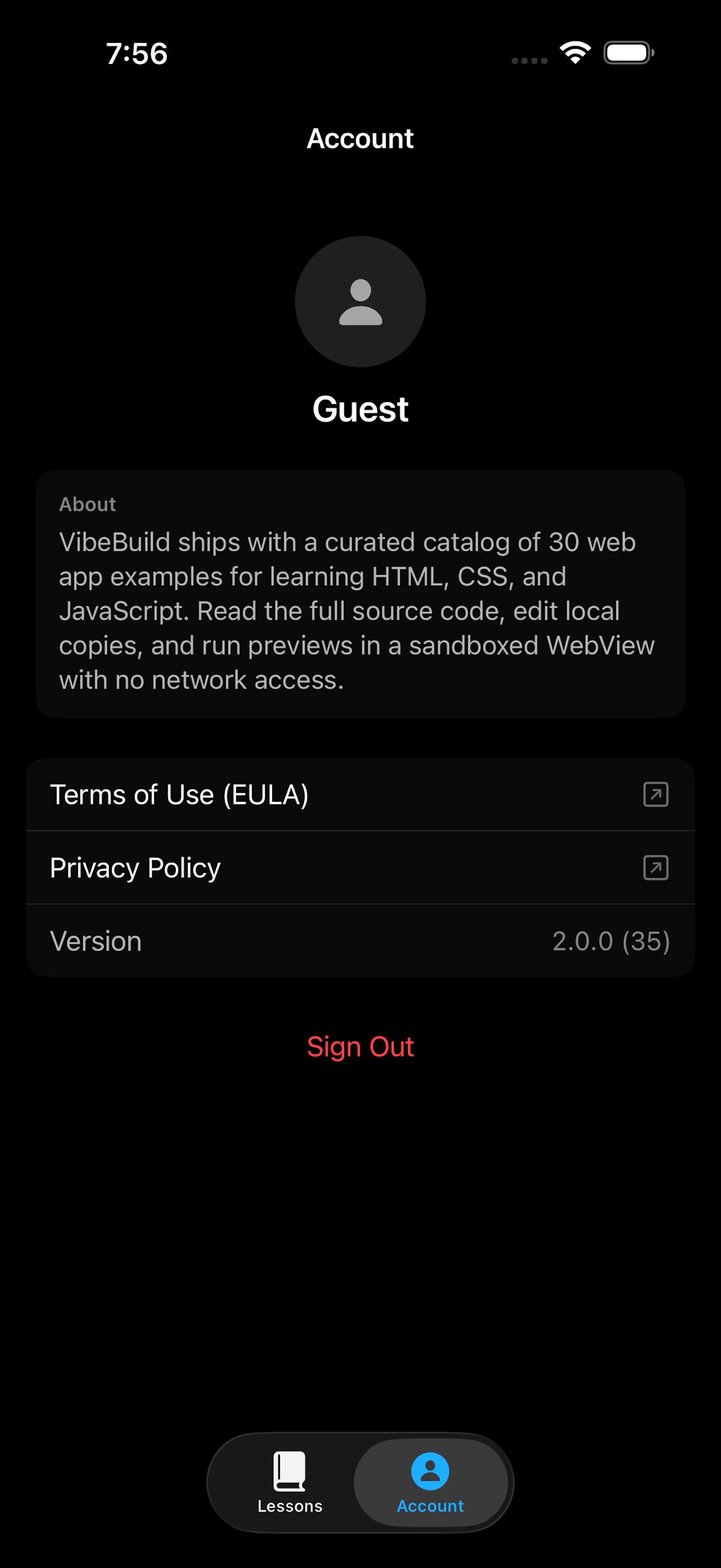 VibeBuild screenshot 1