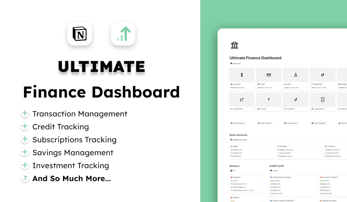 Notion Ultimate Finance Dashboard