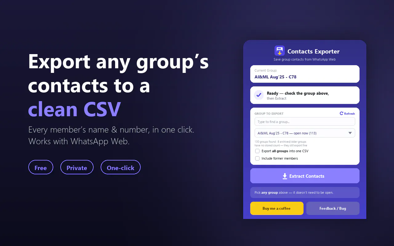 Group Contacts Exporter gallery image