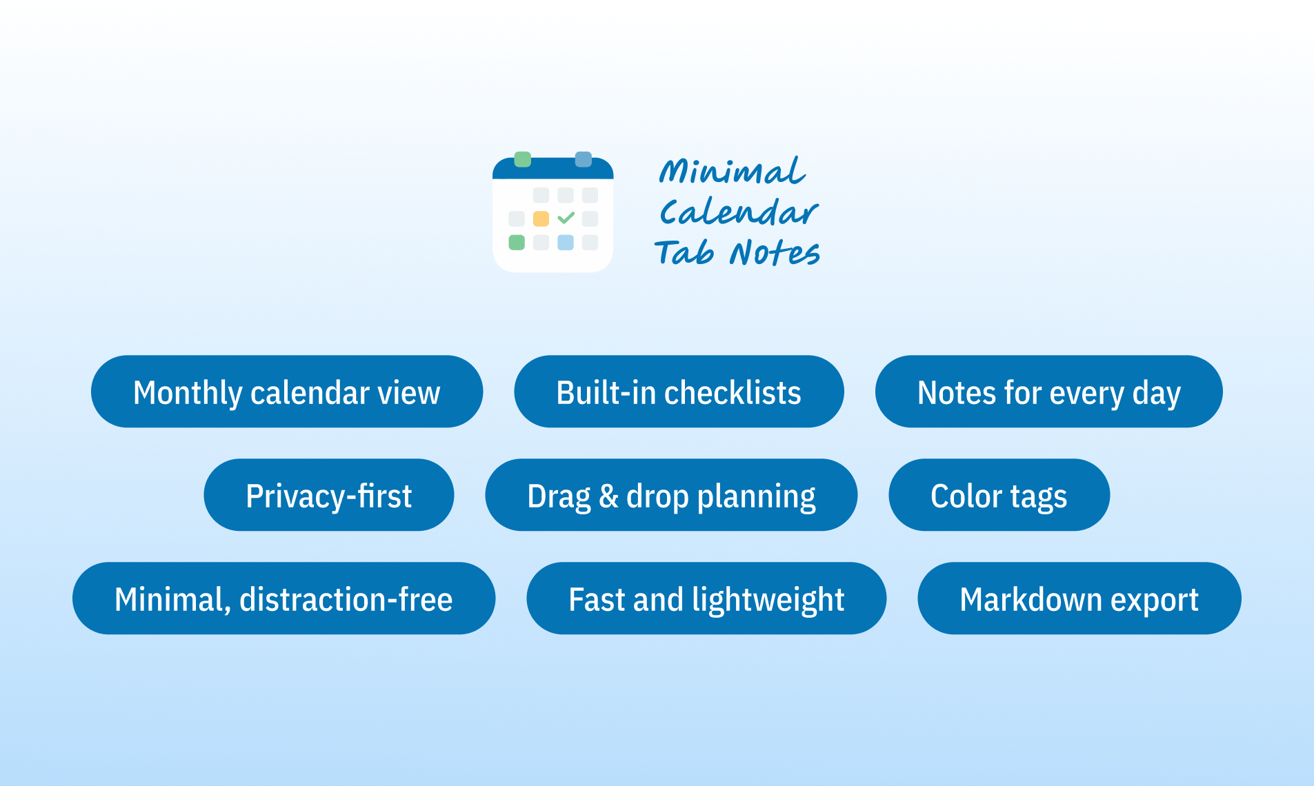 Minimal Calendar Tab Notes gallery image