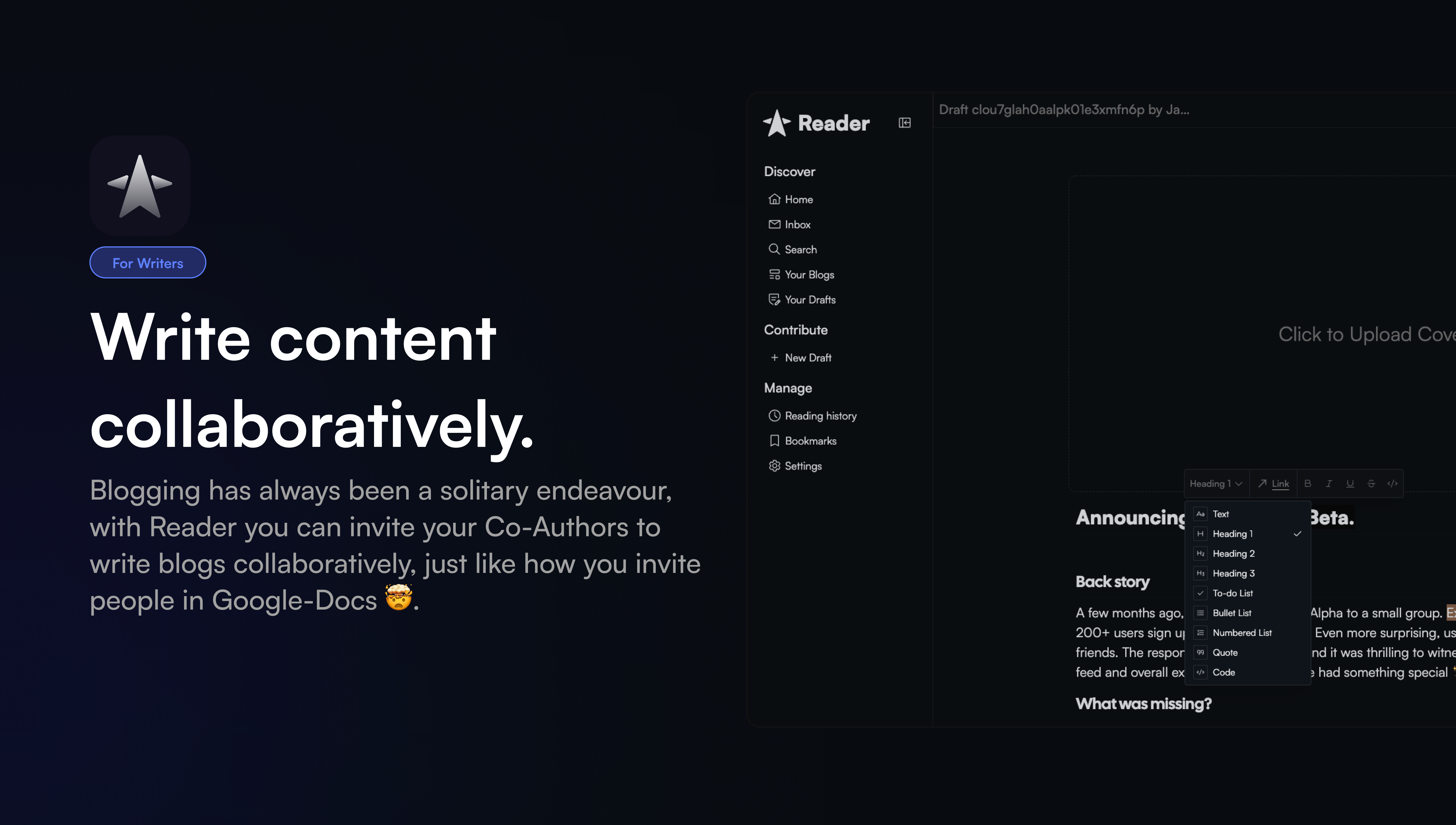 Reader - Uniting Writers and Readers media 5