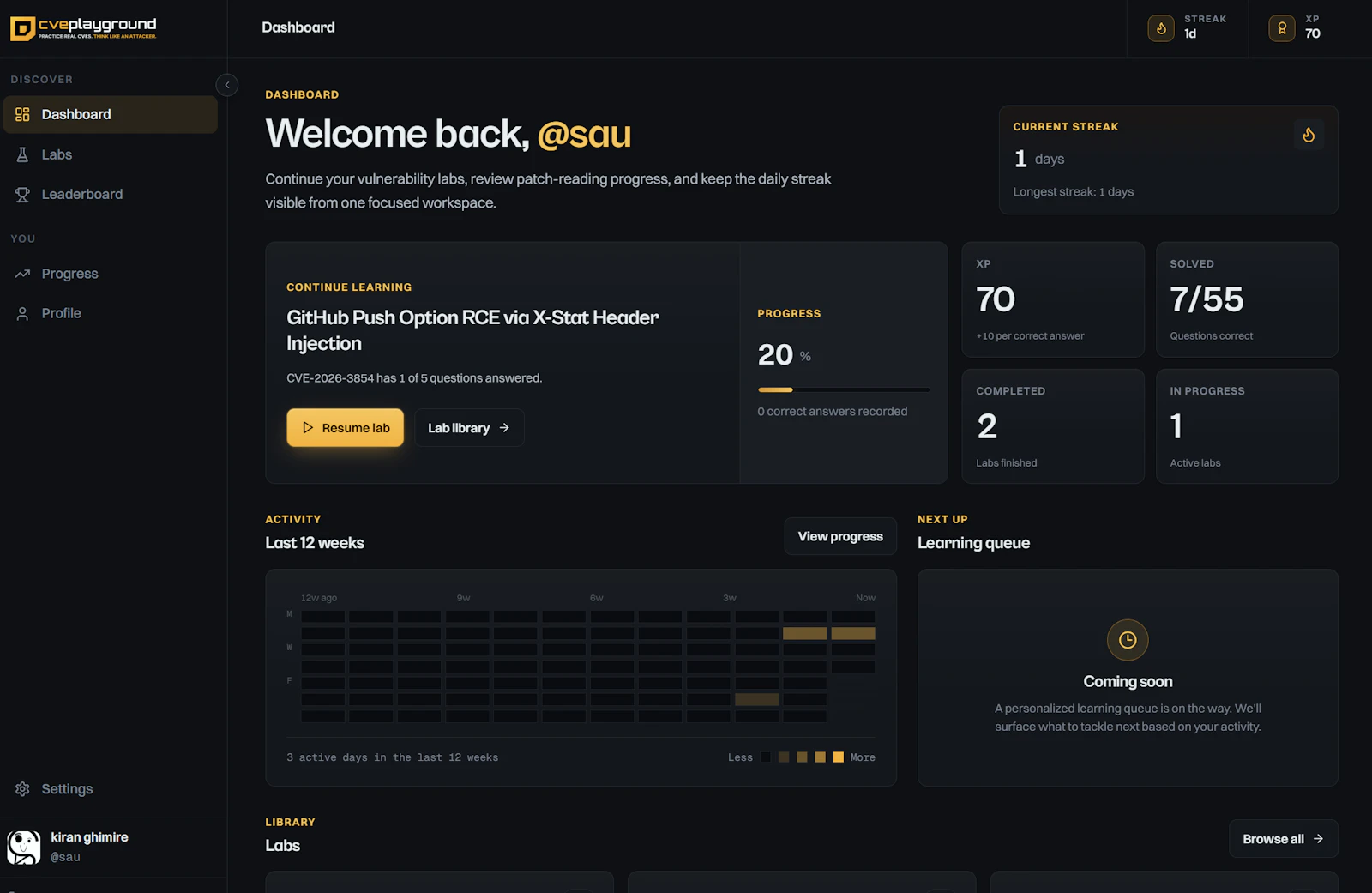 CVE Playground screenshot 3