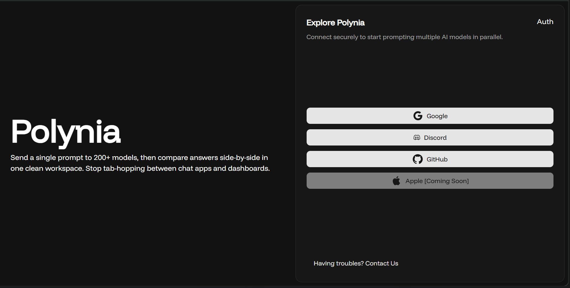 Polynia | AI Council - Main product screenshot demonstrating key features and user interface