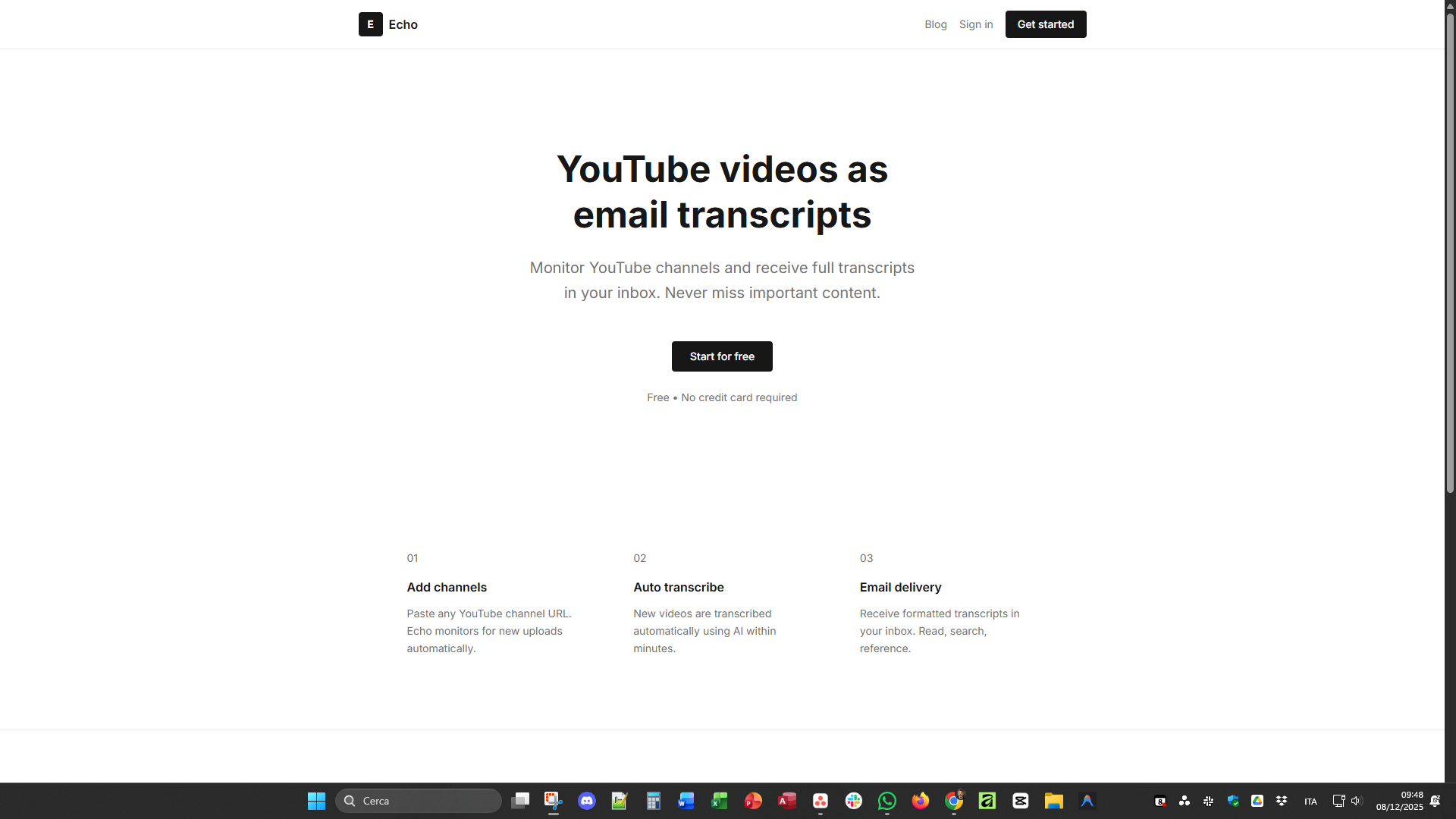 Echo - Main product screenshot demonstrating key features and user interface
