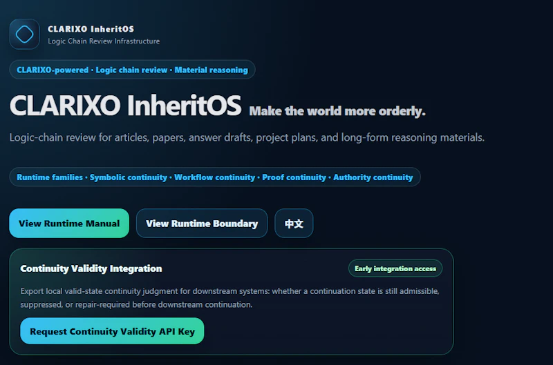 CLARIXO InheritOS screenshot 1