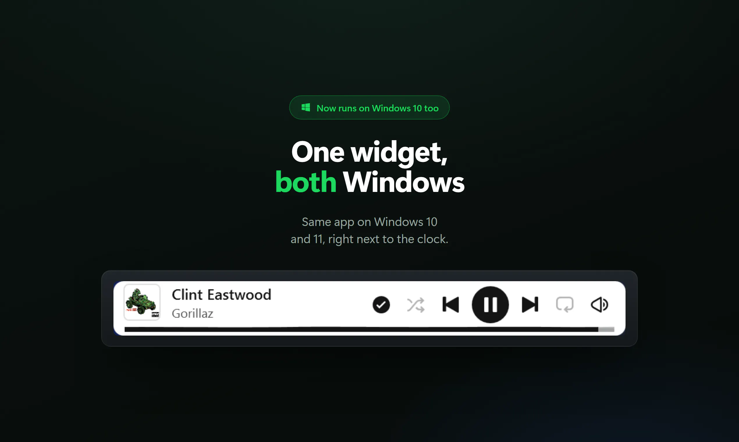 Now Playing - Taskbar Widget gallery image