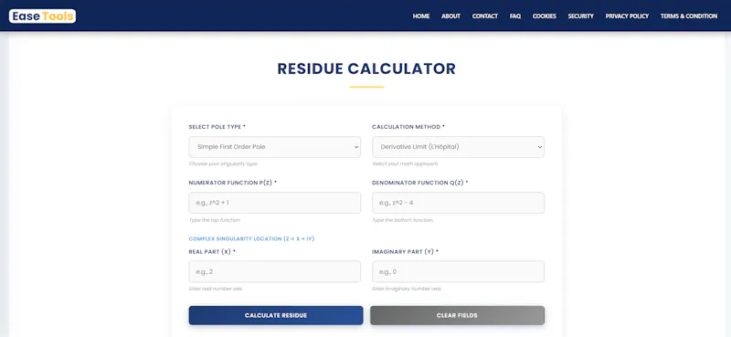 Residue Calculator  screenshot 1