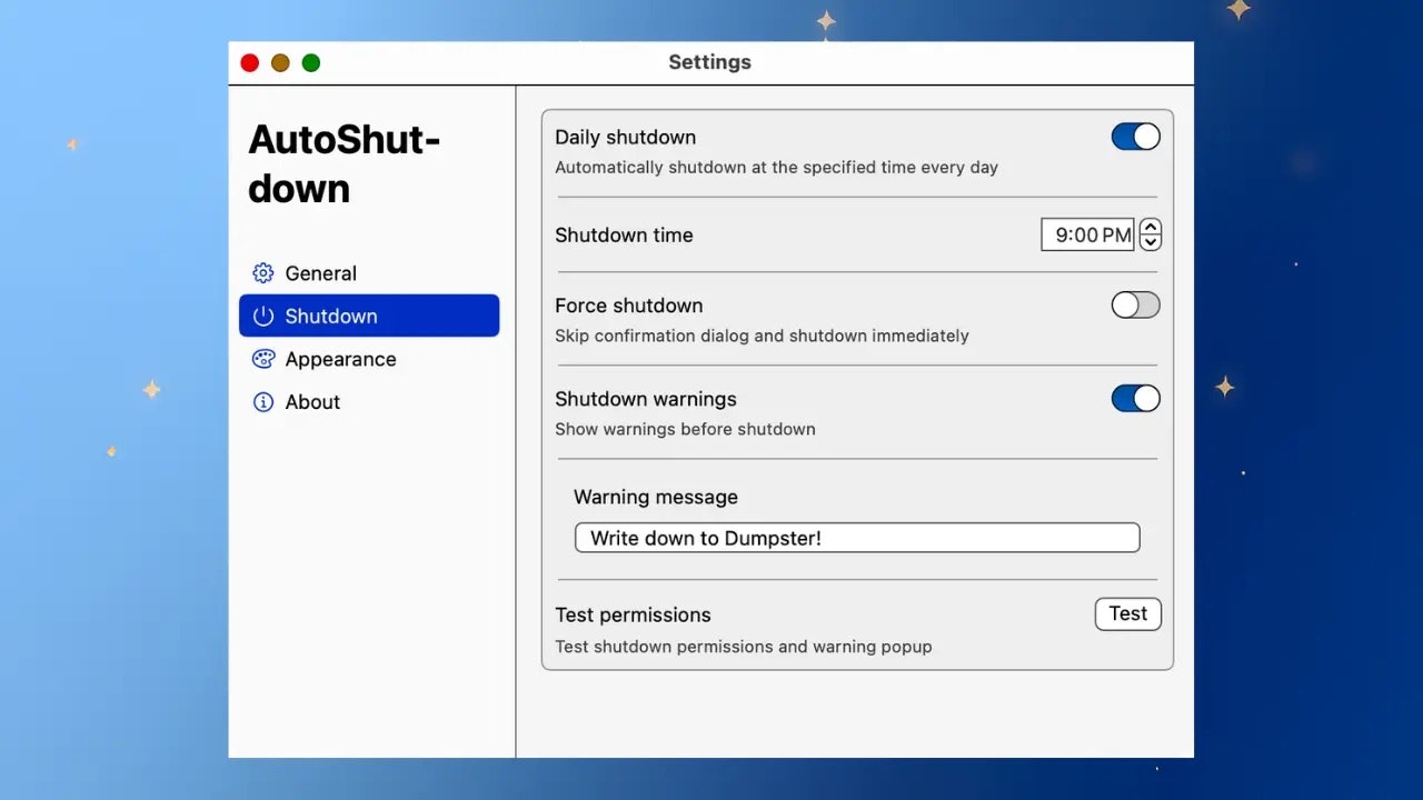 Auto Shutdown - Screenshot 3 showing product features and functionality