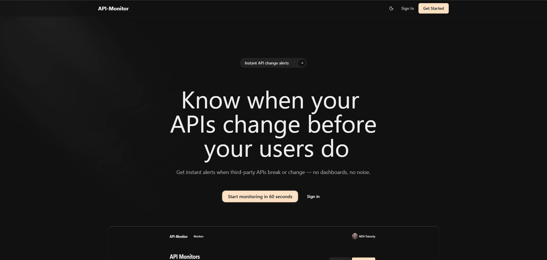 API-Monitor - Screenshot 2 showing product features and functionality