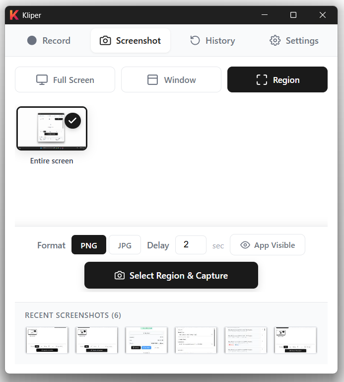 Kliper - Privacy-first screen recorder - Screenshot 4 showing product features and functionality