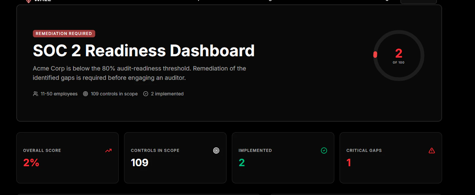 Free SOC 2 Self-Assessment Tool screenshot 1