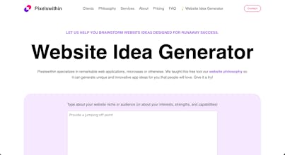 Website idea generator gallery image