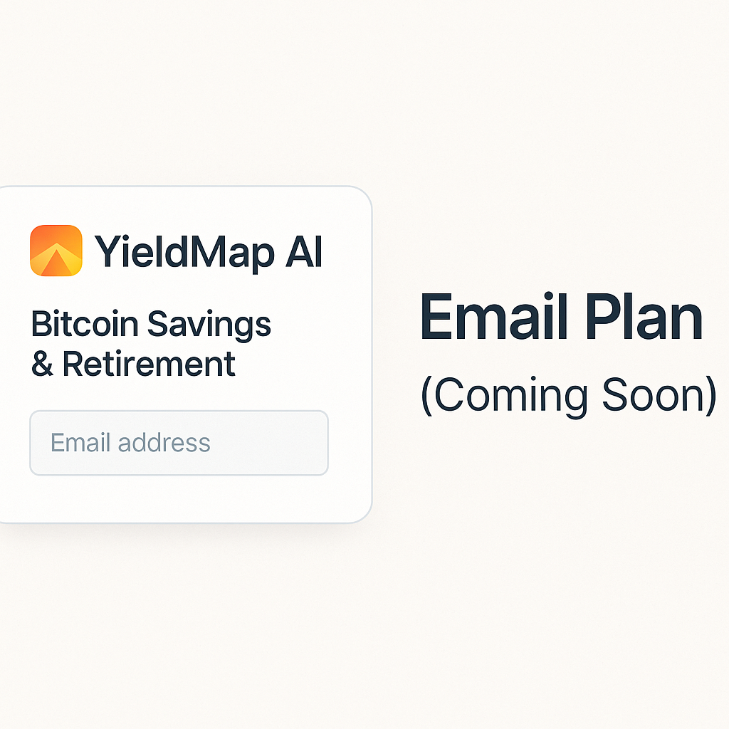 REDEMAP AI - Piani Dati in diretta Bitcoin Savings & Retirement Nessun foglio di calcolo media 3