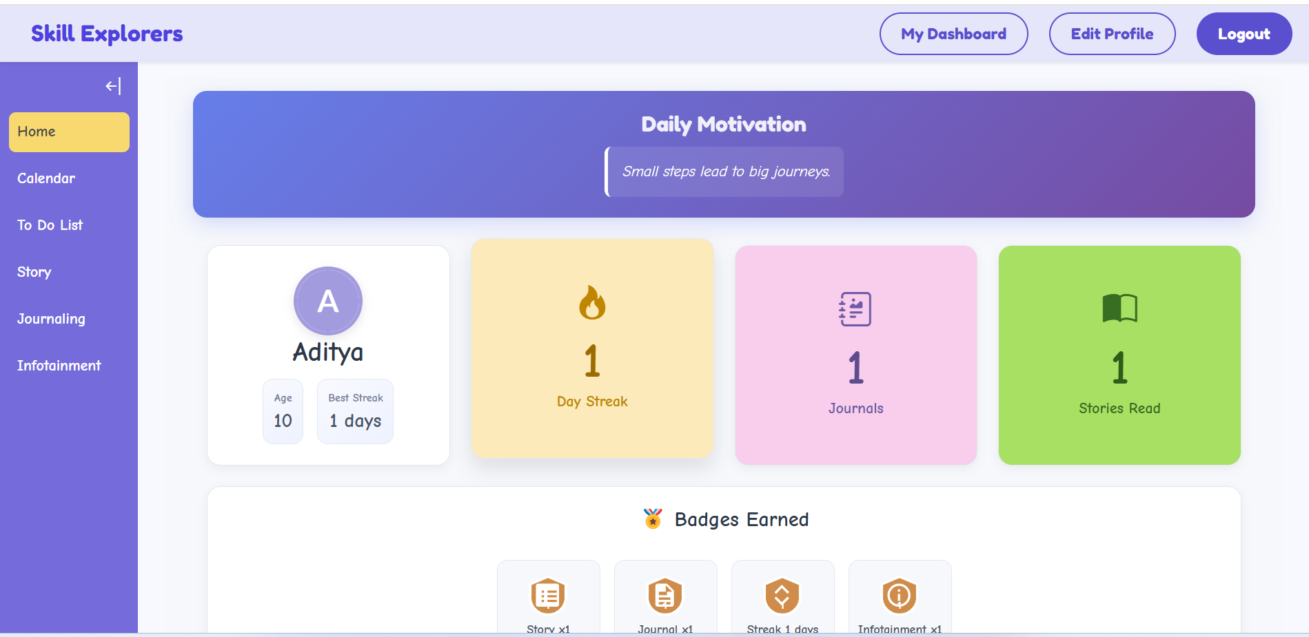 Média Child Life Skill WebApp - Améliorer la cohérence des enfants et les parents peuvent le suivre. 4