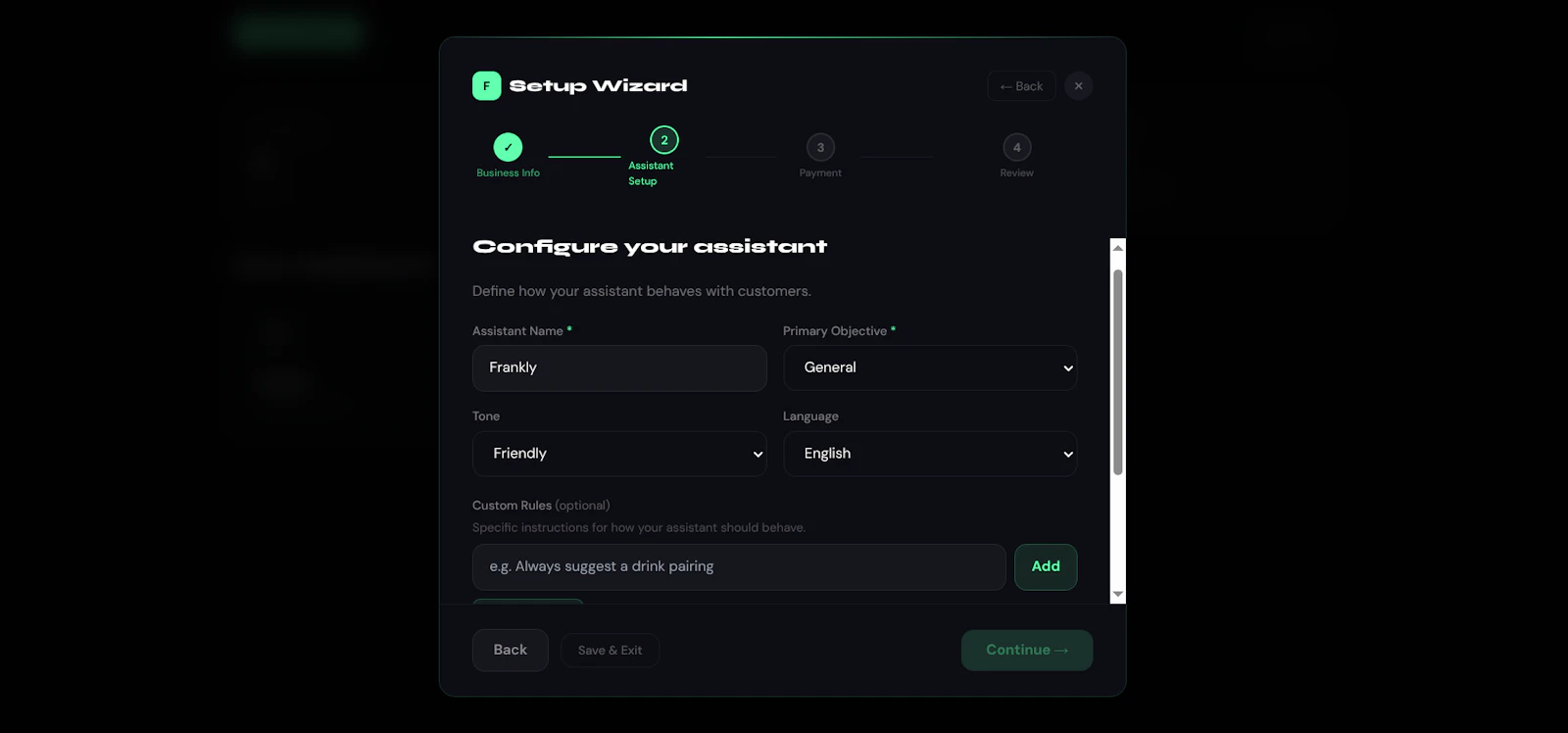 Frankly — Digital business assistants screenshot 5