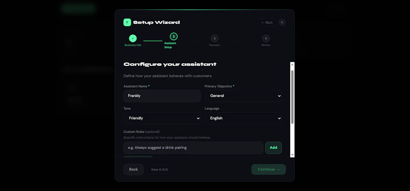 Frankly — Digital business assistants screenshot 5