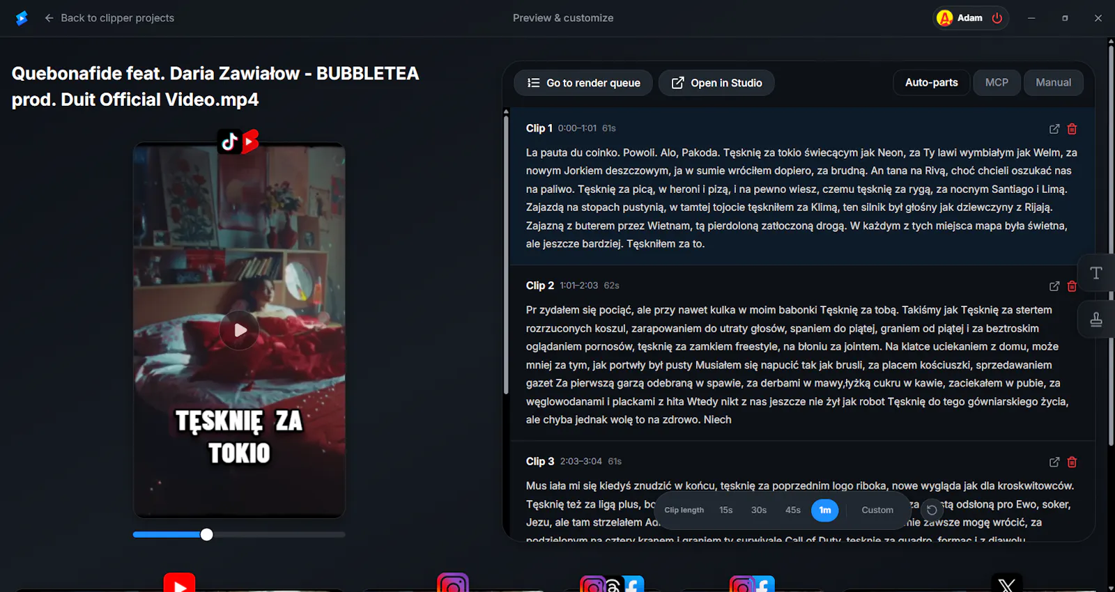 OpenClipper screenshot 2