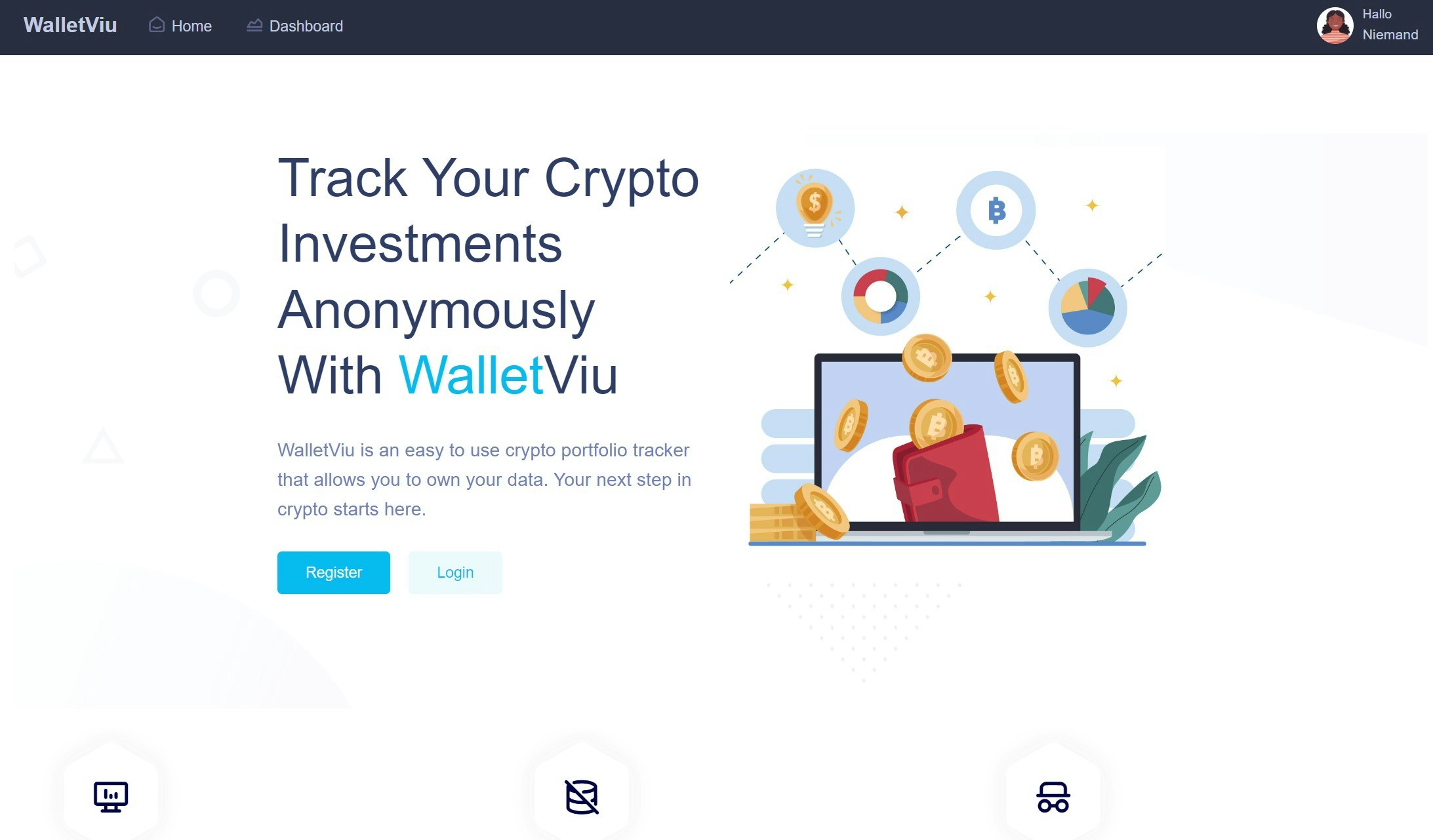 وسائط walletviu - تتبع استثمارات التشفير الخاصة بك بشكل مجهول مع Walletviu 1
