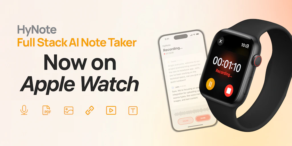 HyNote AI:專業人士的全棧AI筆記工具在Product Hunt上線