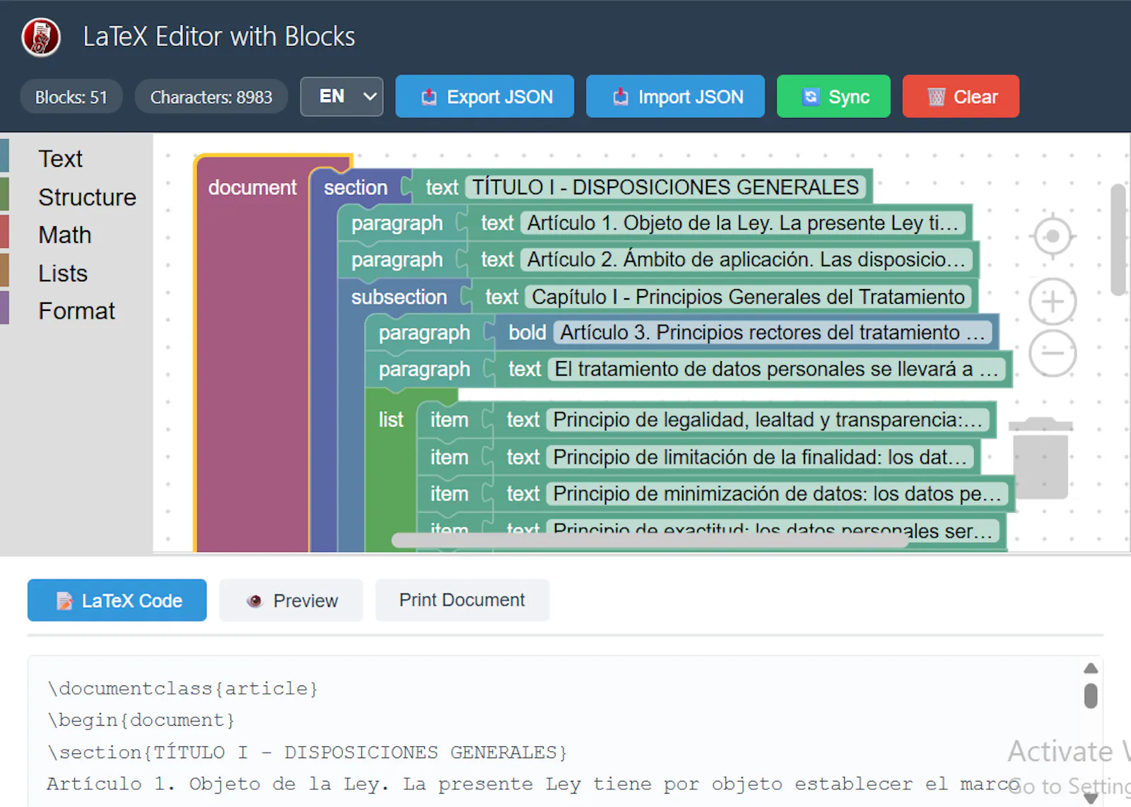 Latex Block Editor screenshot 3