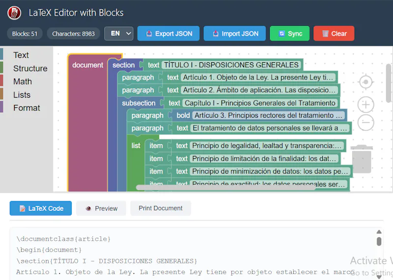 Latex Block Editor screenshot 3