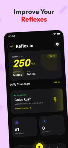 Reflexio:Reaction Game - Main product screenshot demonstrating key features and user interface