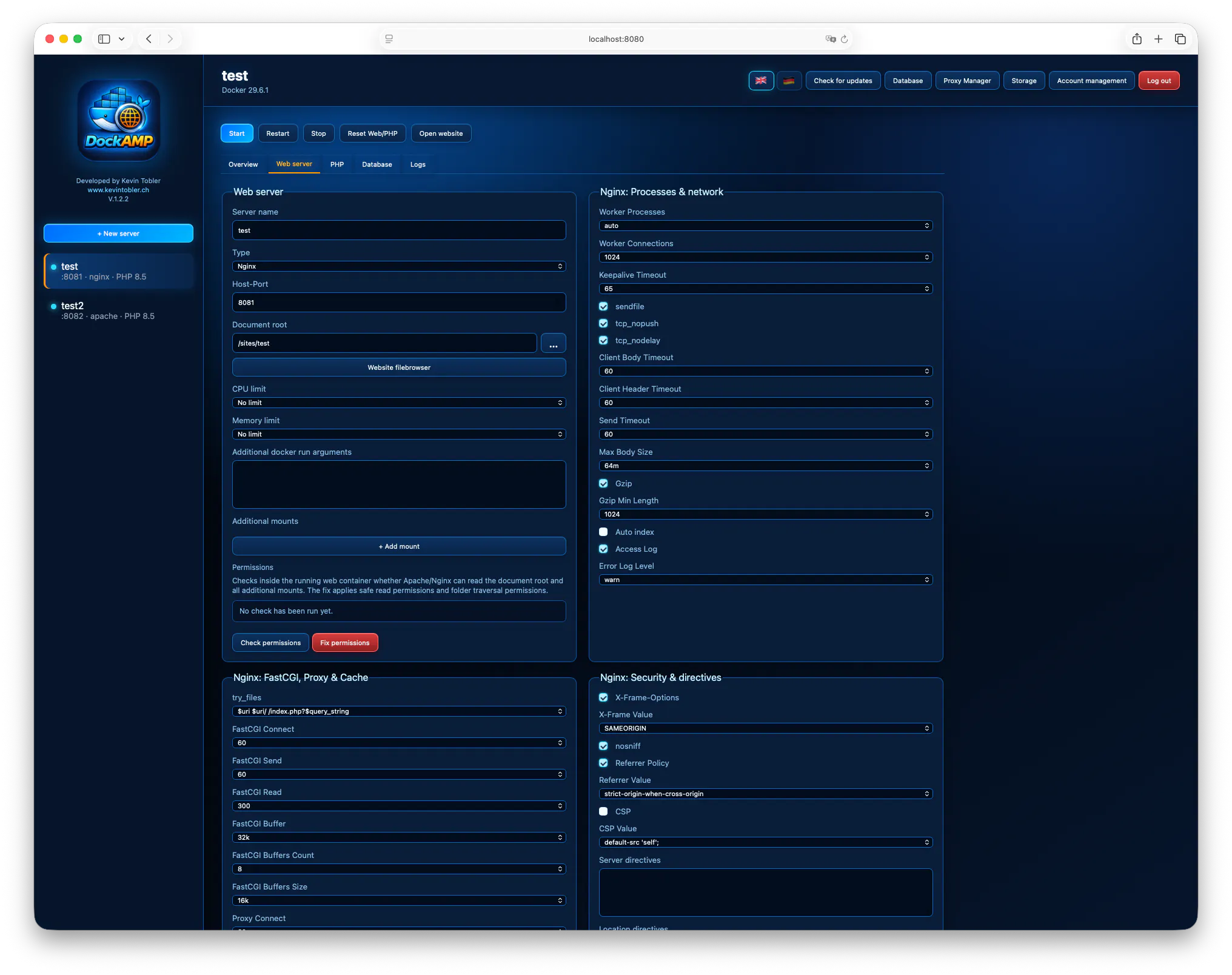 DockAMP Webstack Manager for Docker gallery image