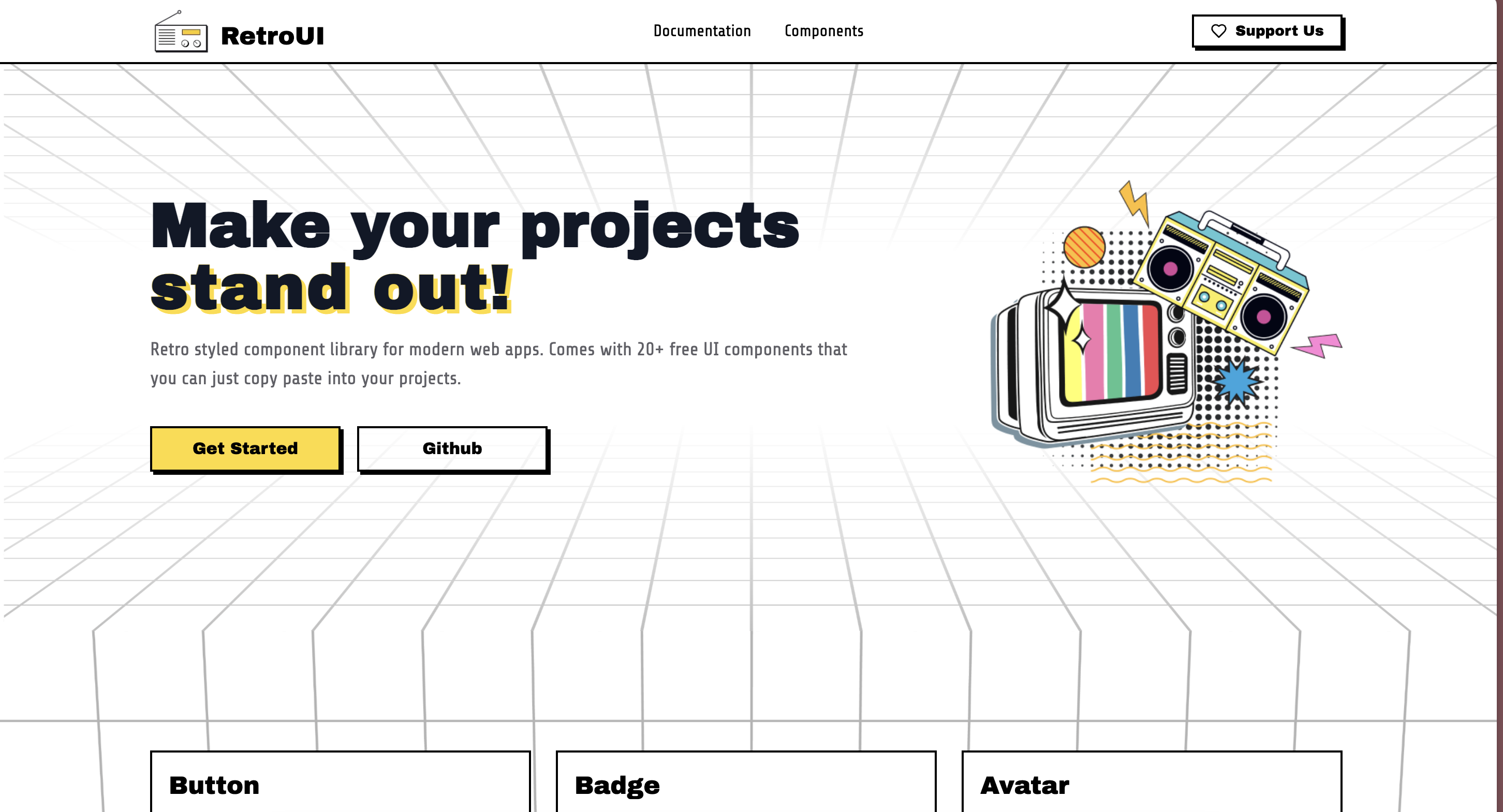 Media UI retro 2