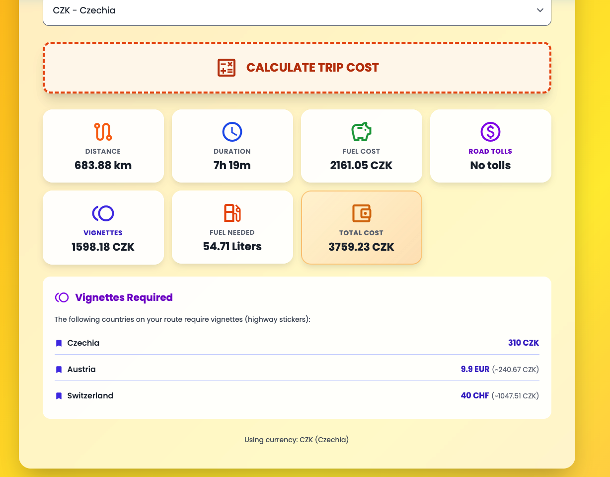 TripCost - Screenshot 2 showing product features and functionality