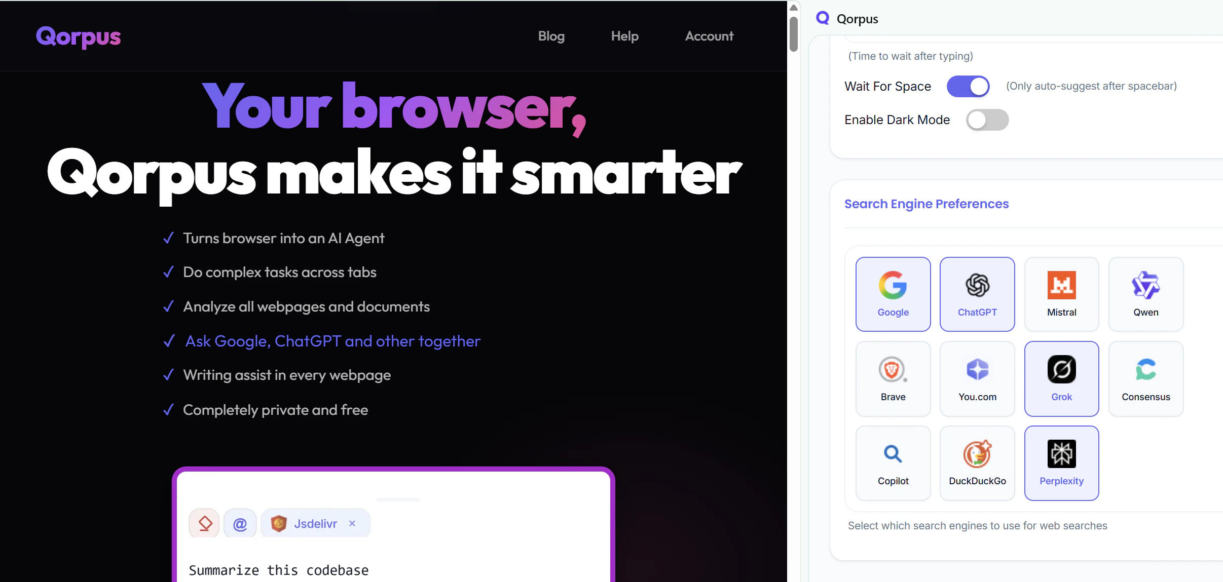 Qorpus - ask multiple AIs simultaneously logo